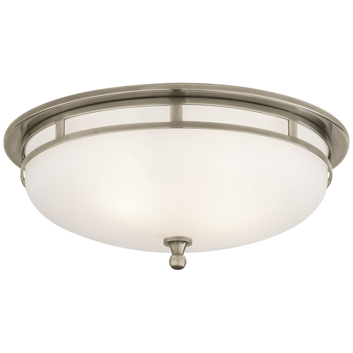 Oriana Flush Mount - Large-Visual Comfort-VISUAL-SS 4011AN-FG-Flush MountsAntique Nickel-Frosted Glass-1-France and Son