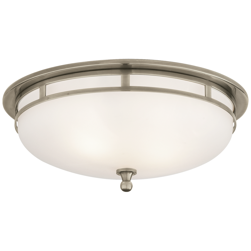 Oriana Flush Mount - Large-Visual Comfort-VISUAL-SS 4011AN-FG-Flush MountsAntique Nickel-Frosted Glass-1-France and Son