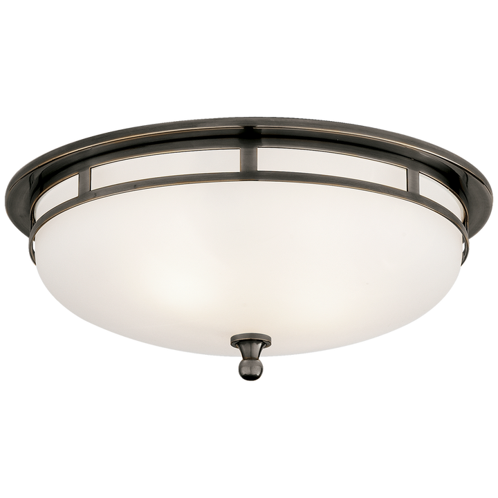 Oriana Flush Mount - Large-Visual Comfort-VISUAL-SS 4011BZ-FG-Flush MountsBronze-Frosted Glass-2-France and Son