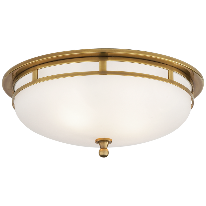 Oriana Flush Mount - Large-Visual Comfort-VISUAL-SS 4011HAB-FG-Flush MountsHand-Rubbed Antique Brass-Frosted Glass-4-France and Son