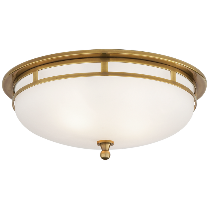 Oriana Flush Mount - Large-Visual Comfort-VISUAL-SS 4011HAB-FG-Flush MountsHand-Rubbed Antique Brass-Frosted Glass-4-France and Son