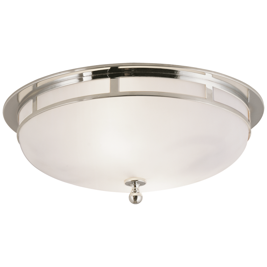 Oriana Flush Mount - Large-Visual Comfort-VISUAL-SS 4011PN-FG-Flush MountsPolished Nickel-Frosted Glass-5-France and Son