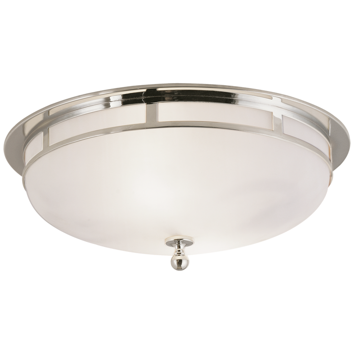 Oriana Flush Mount - Large-Visual Comfort-VISUAL-SS 4011PN-FG-Flush MountsPolished Nickel-Frosted Glass-5-France and Son