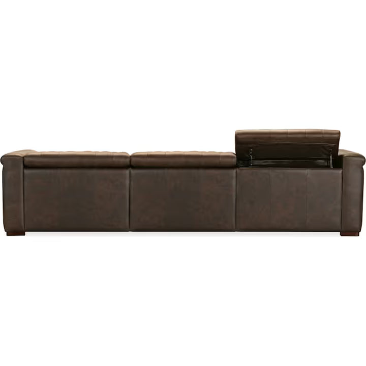 Savion Deux 3 Seat Sofa with Two Power Recliners and Three Power Headrests
