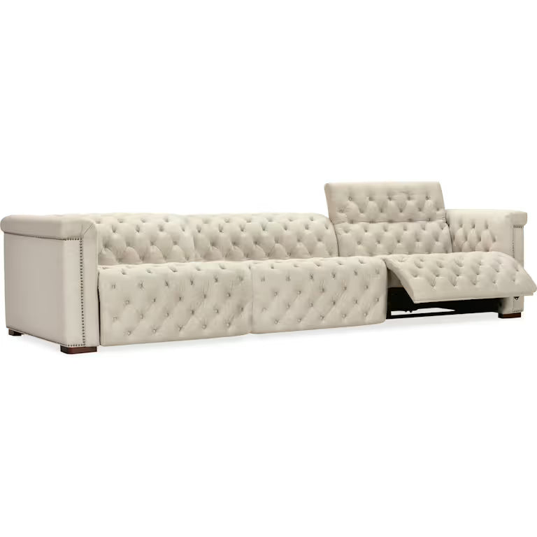 Savion Deux 3 Seat Sofa with Two Power Recliners and Three Power Headrests