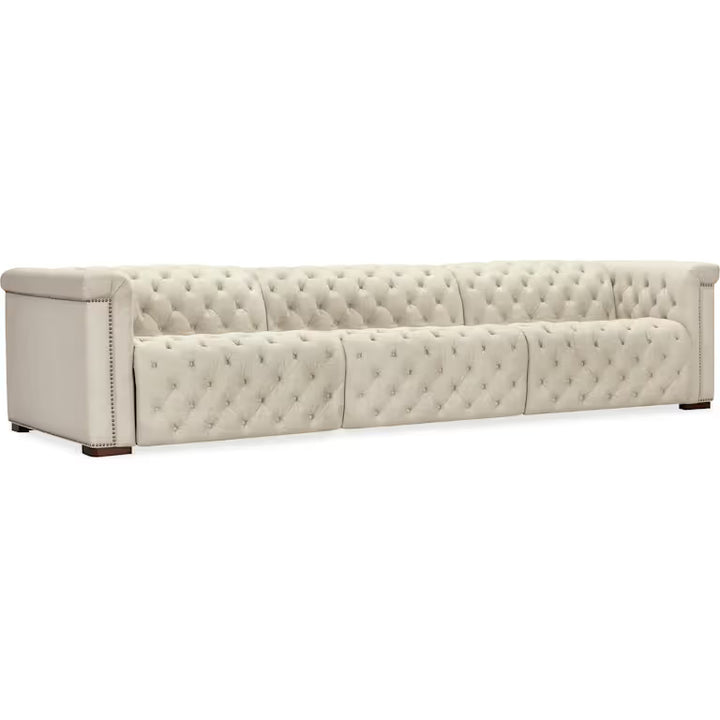 Savion Deux 3 Seat Sofa with Two Power Recliners and Three Power Headrests