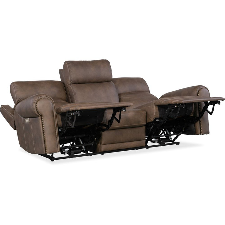 Sofas: Recliners Duncan Power Sofa with Power Headrest & Lumbar - Dark Brown