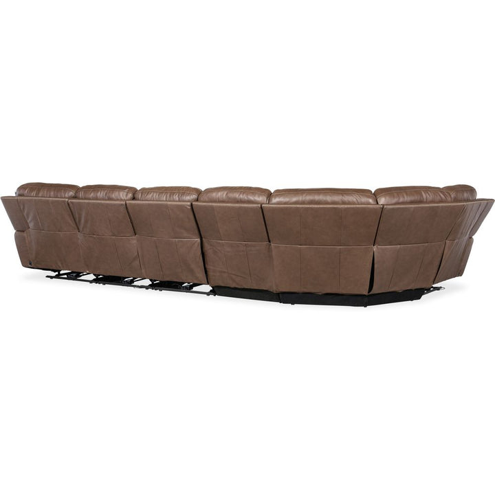 Torres 6 Piece Sectional with Power Recline & Power Headrest (Configuration 1) - Brown