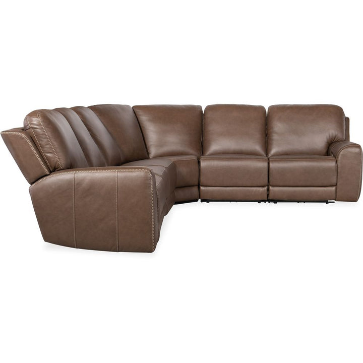 Torres 6 Piece Sectional with Power Recline & Power Headrest (Configuration 3) - Brown