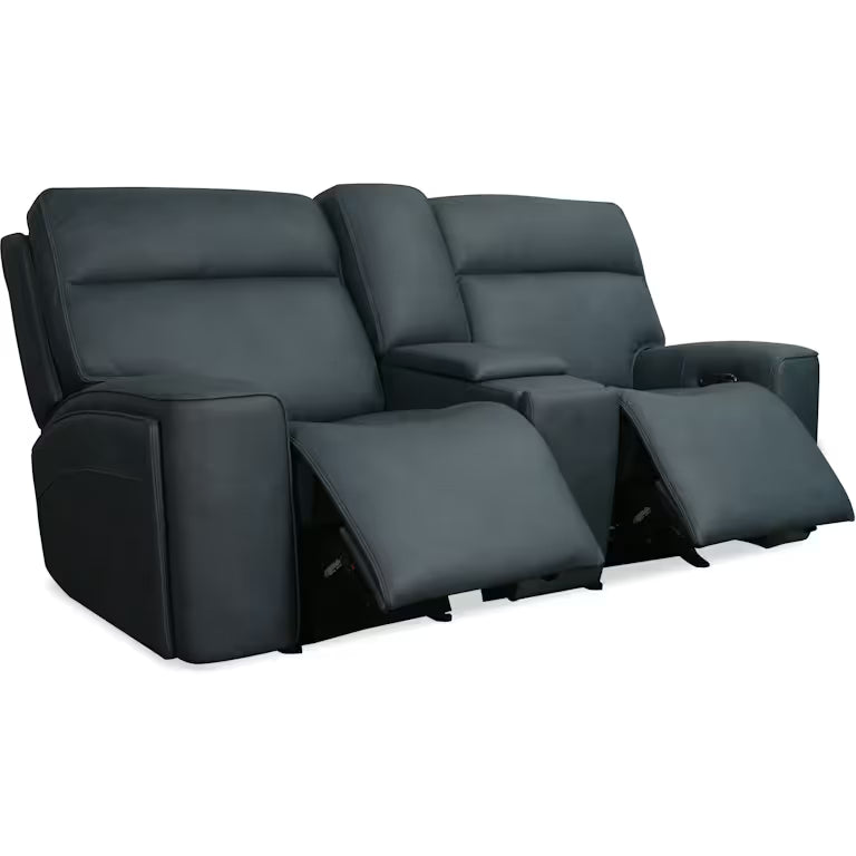 Riverton Power Gliding Console Loveseat with Power Headrest and Lumbar
