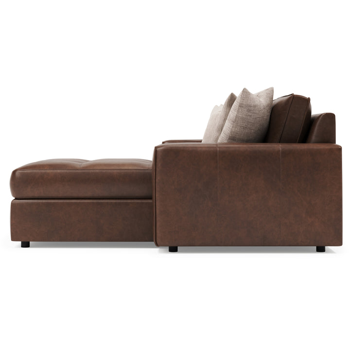 Nest 2-Piece Right Facing Leather Sectional