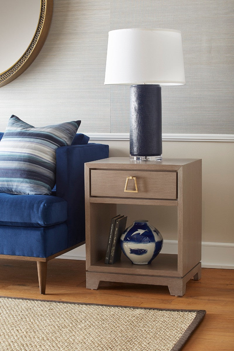 Stanford 1-Drawer Side Table, Taupe Gray