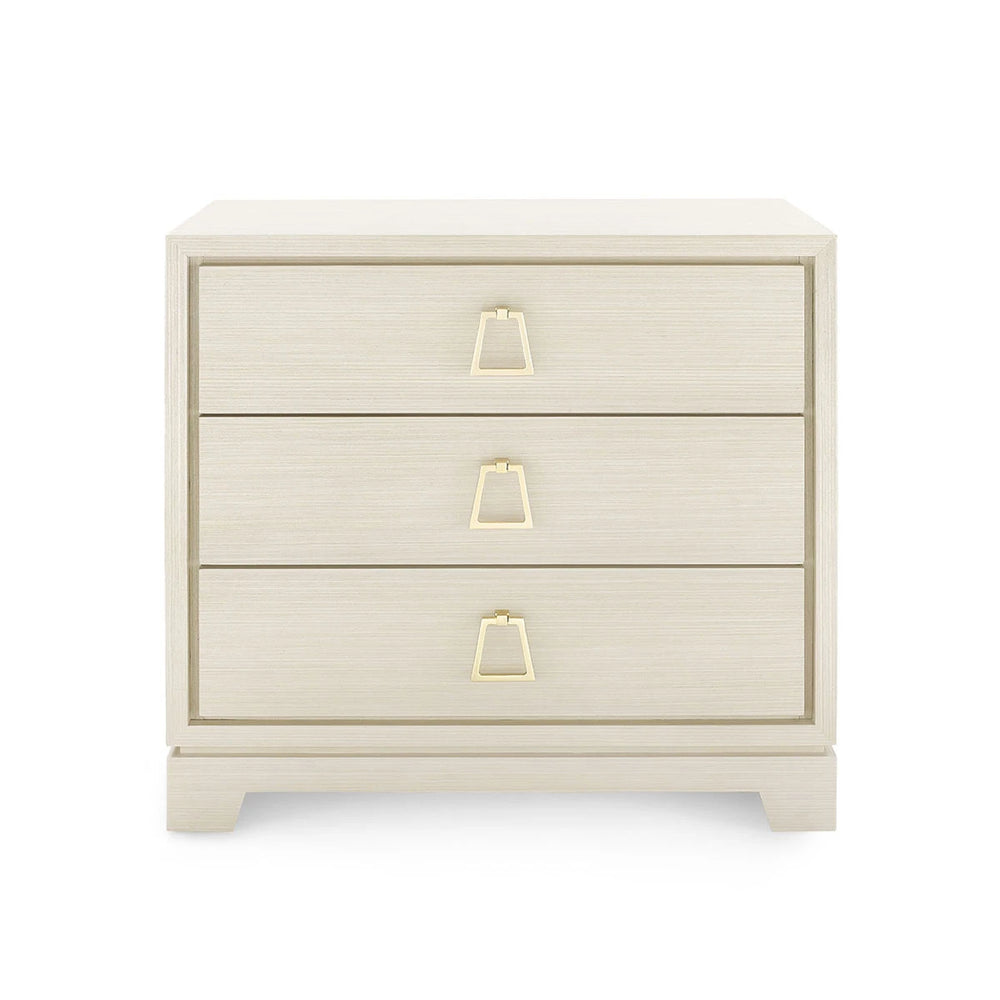 Stanford 3-Drawer Side Table, Blanched Oak