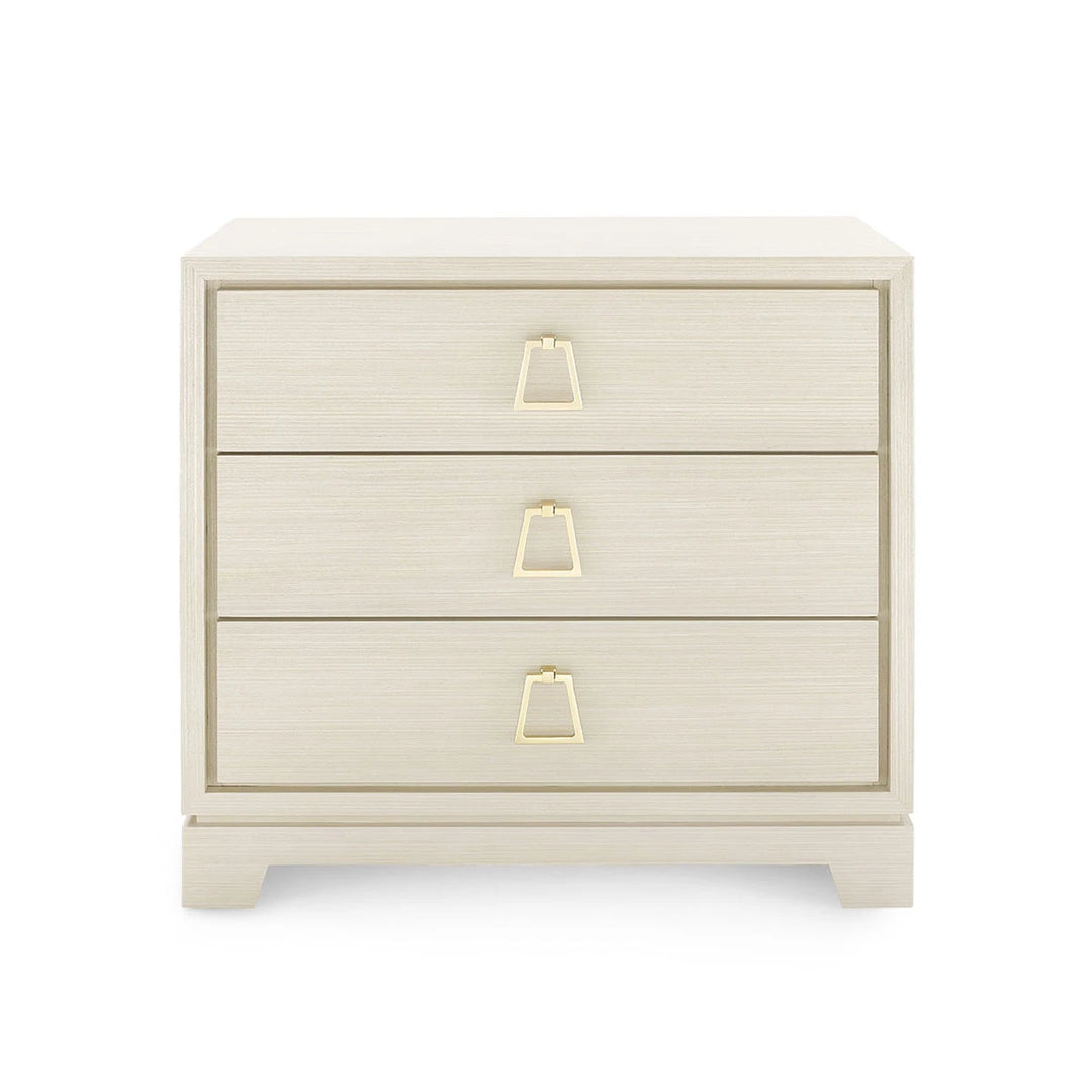 Stanford 3-Drawer Side Table, Blanched Oak
