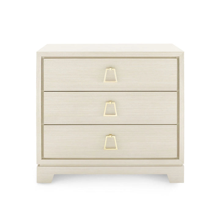 Stanford 3-Drawer Side Table, Blanched Oak