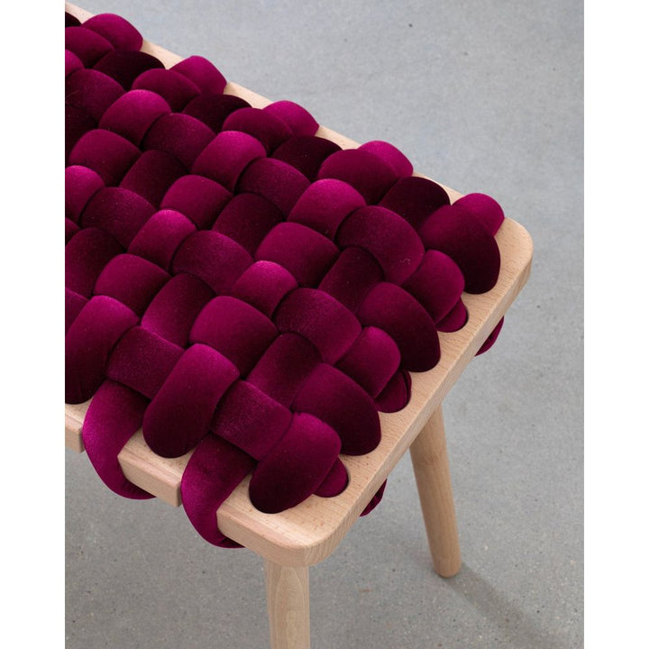 Stools & Ottomans Burgandy Velvet Woven Stool