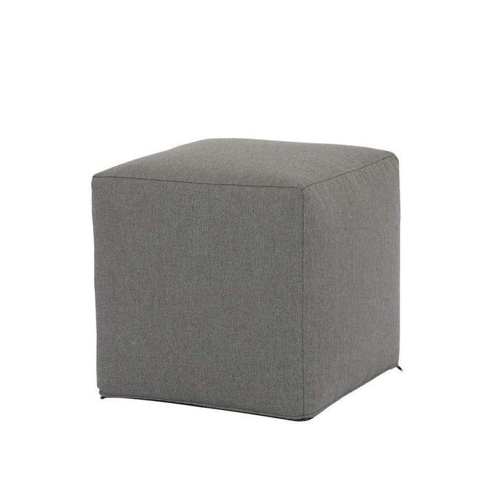 Outdoor Ottomans 18"Pouf Cube in Heritage Granite