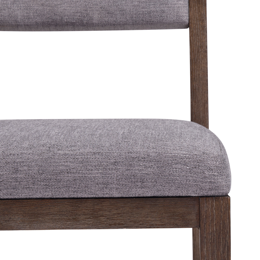 Linea Side Chair in Cerused Charcoal Finish