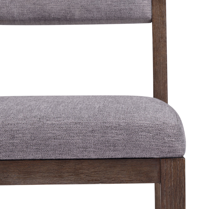 Linea Side Chair in Cerused Charcoal Finish
