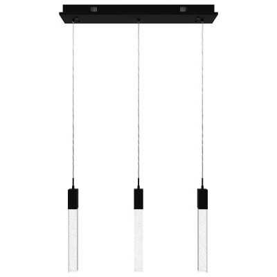 The Original Glacier Avenue Collection Black 3 Light Pendant Fixture Black 3