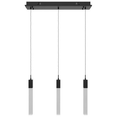 The Original Glacier Snow Avenue Collection Black 3 Light Pendant Fixture Black 3