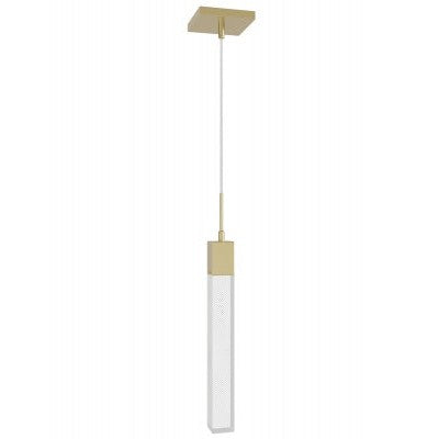 The Original Glacier Snow Avenue Collection Brushed Brass Single Pendant Brass 1