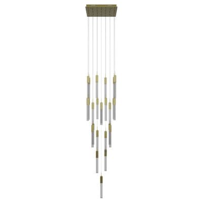 The Original Glacier Snow Avenue Collection Brushed Brass 25 Light Pendant Fixture Brass 25