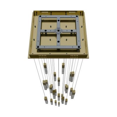 The Original Glacier Snow Avenue Collection Brushed Brass 25 Light Pendant Fixture Brass 25