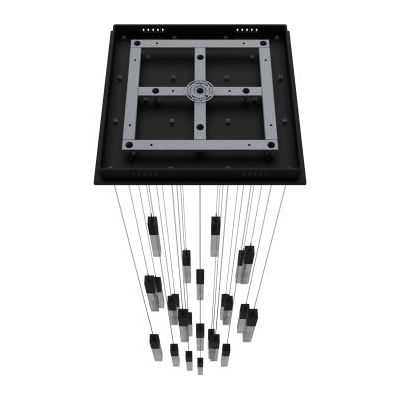 The Original Glacier Snow Avenue Collection Black 25 Light Pendant Fixture Black 25