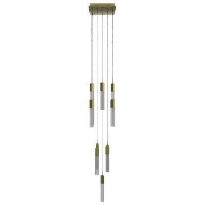 The Original Glacier Snow Avenue Collection Brushed Brass 13 Light Pendant Fixture Brass 13