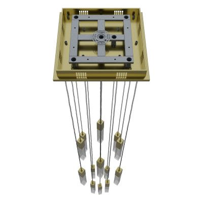 The Original Glacier Snow Avenue Collection Brushed Brass 13 Light Pendant Fixture Brass 13