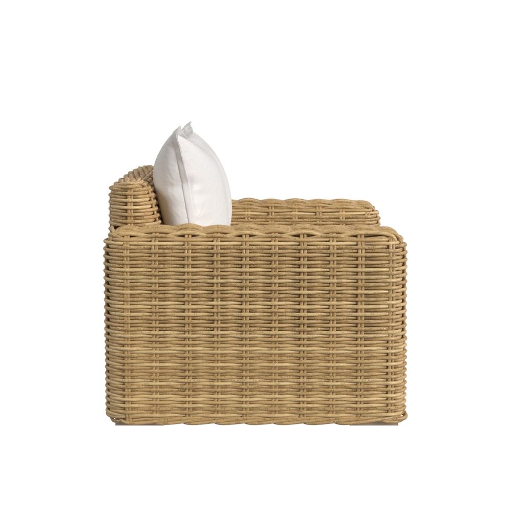 Outdoor Lounge Chairs Playa Oversized Club Chair in Soothe Pearl w/ Flange Welt