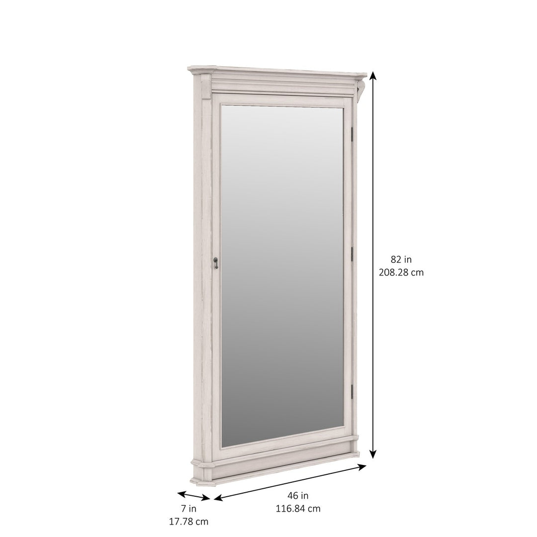 Alcove Floor Mirror - White