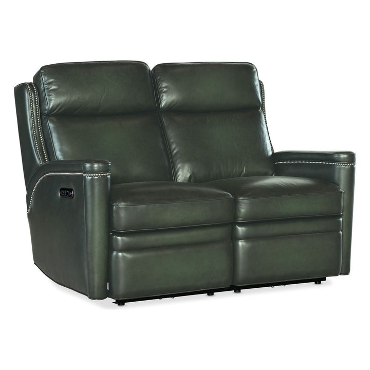 Sofas: Recliners Tennyson Power Loveseat with Power Headrest - Green