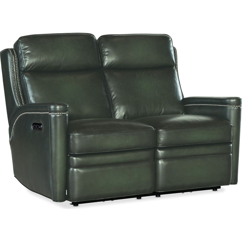 Sofas: Recliners Hamilton Power Loveseat with Power Headrest - Green