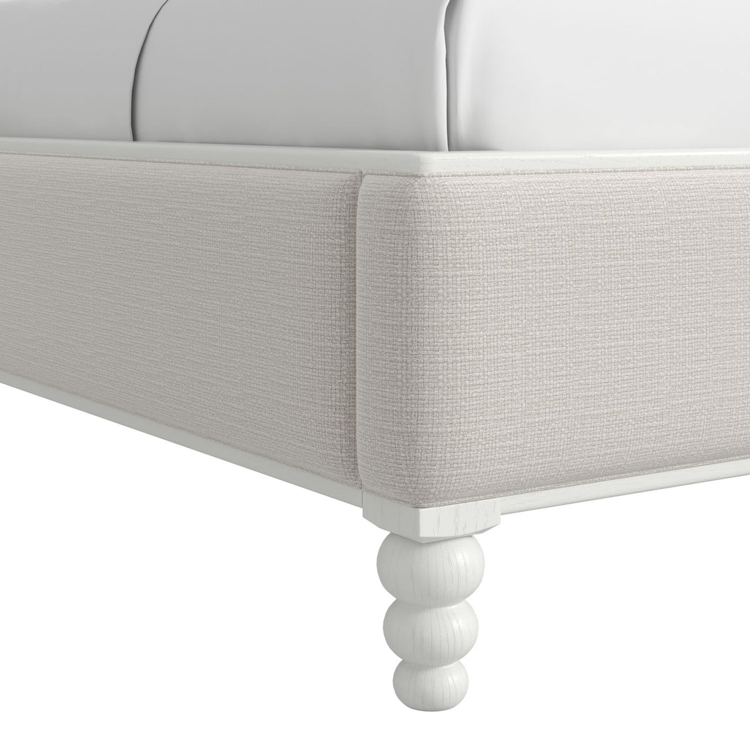 Haven Queen Upholstered Bed Warm White