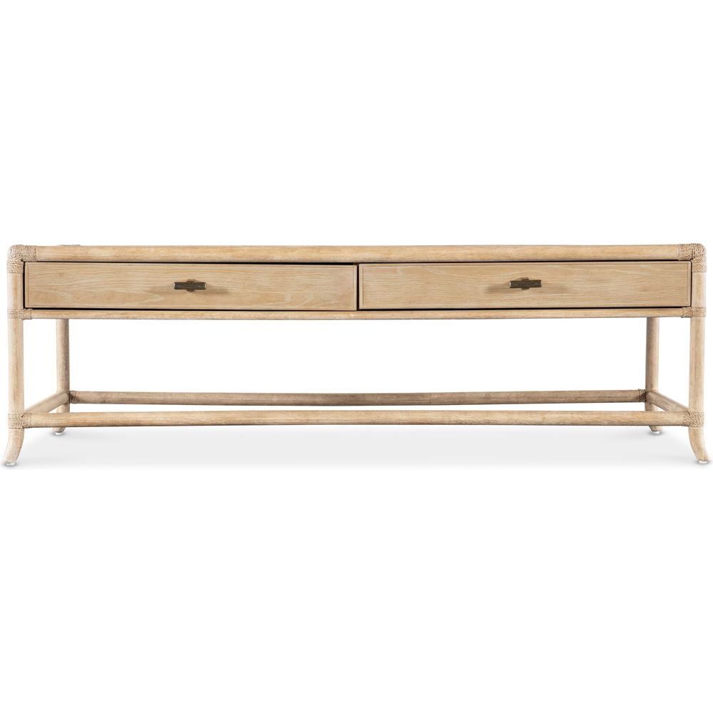 Coffee Tables Retreat Pole Rattan Cocktail Table - Light Wood