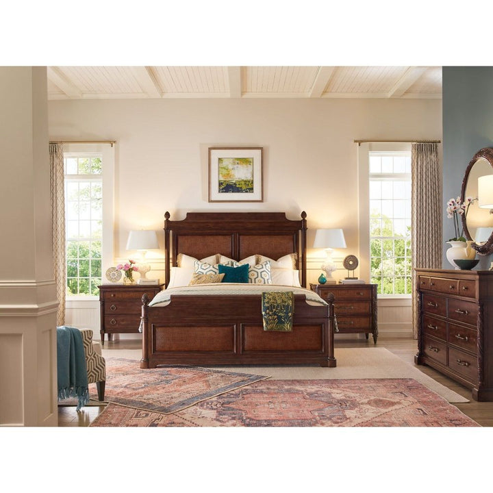 Beds Theodore King Panel Bed - Dark Wood