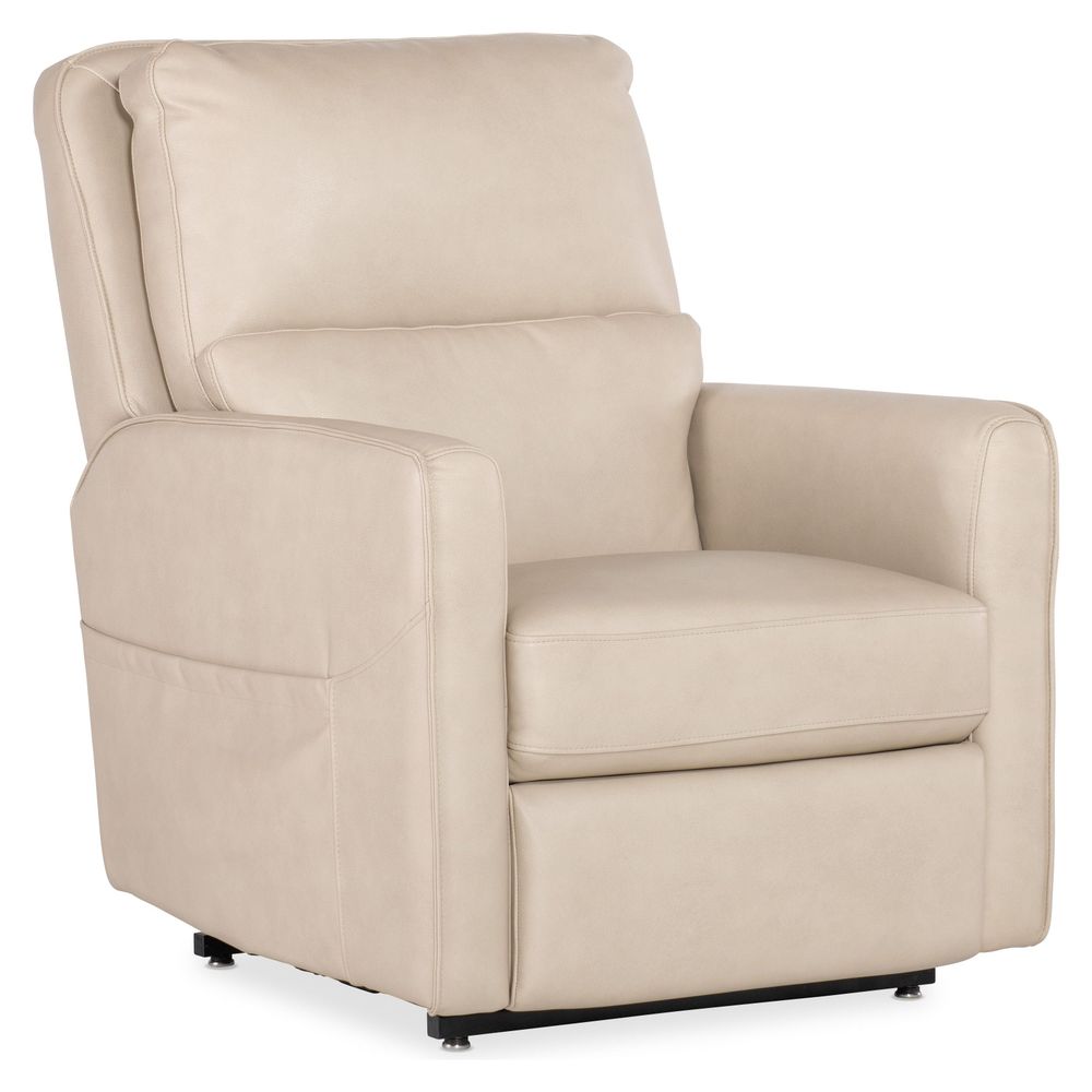 Lounge Chairs: Recliners Velour Power Recliner w/ Power Headrest, Lumbar, and Lift - Beige