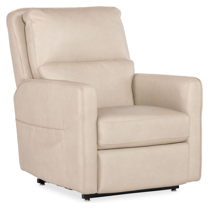 Lounge Chairs: Recliners Velour Power Recliner w/ Power Headrest, Lumbar, and Lift - Beige