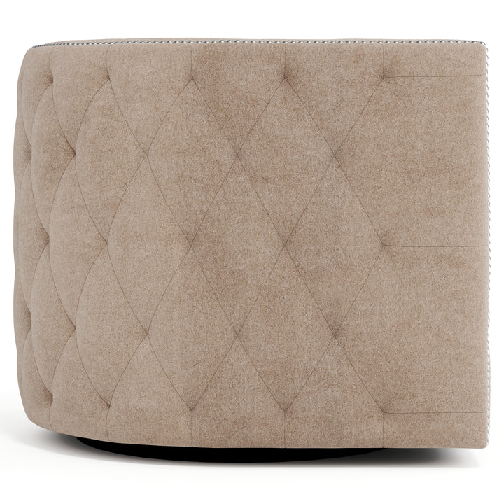 Palazzo Beige Fabric Swivel Chair