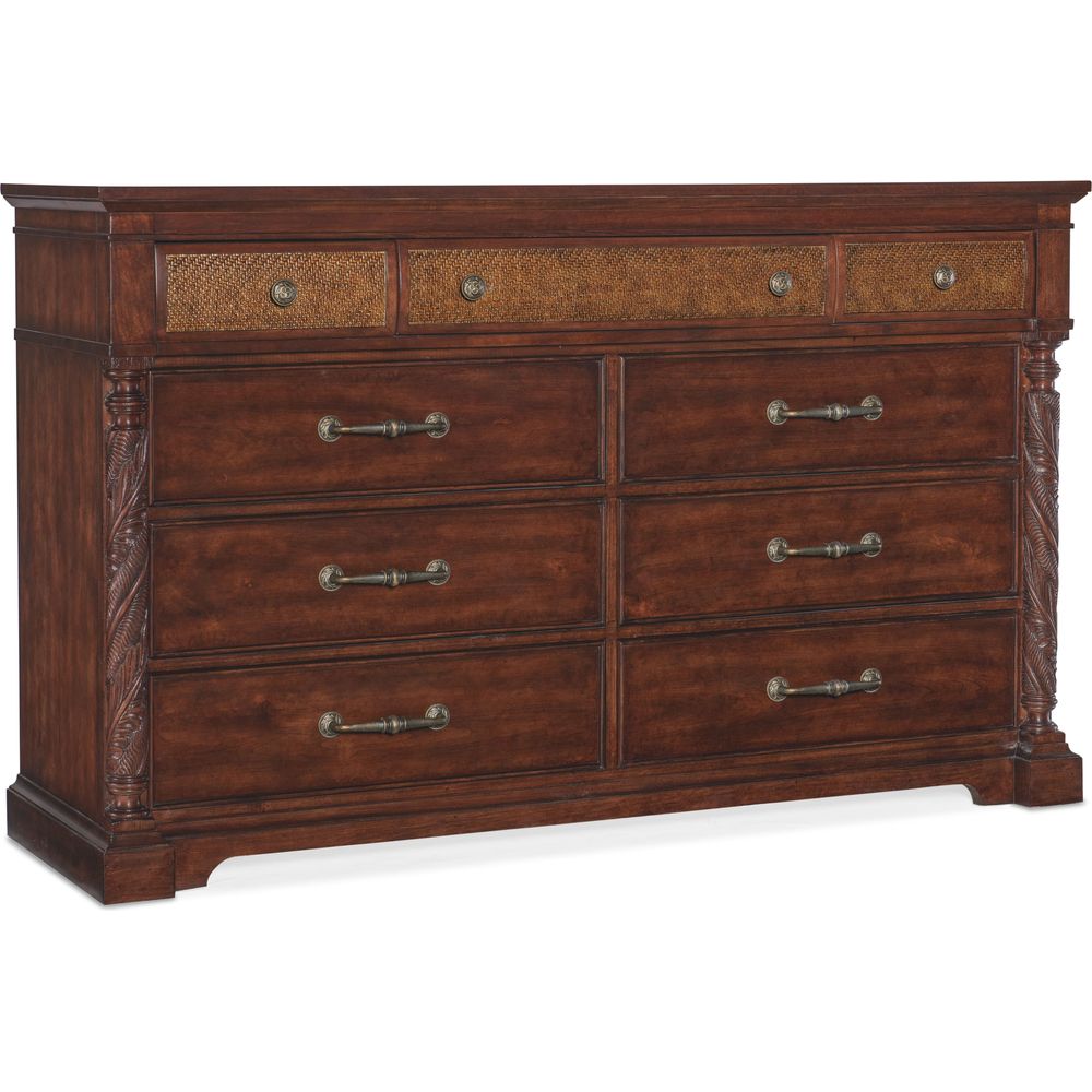 Dressers & Chests Charleston Nine-Drawer Dresser - Dark Wood