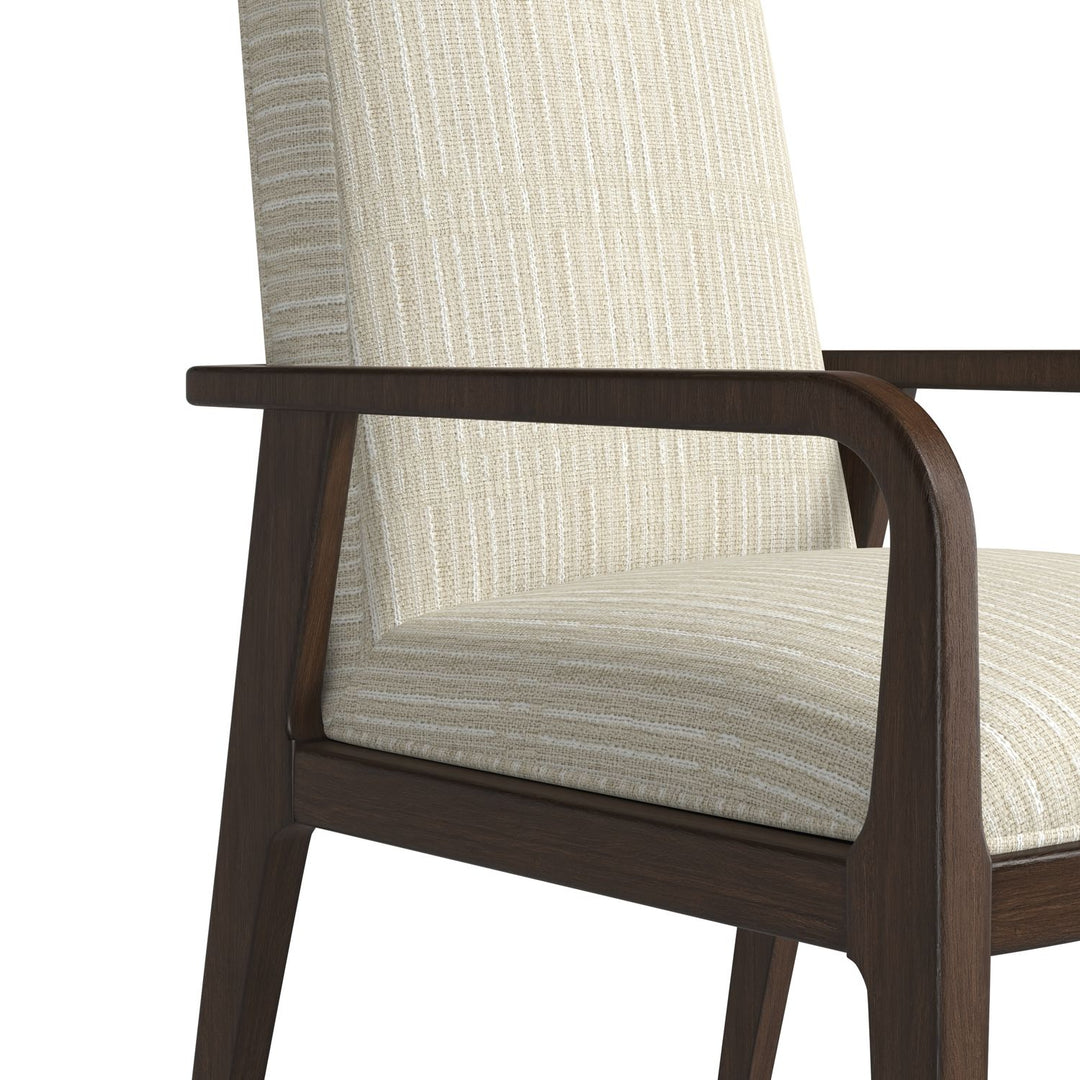 Verge Upholstered Arm Chair — Handcrafted Walnut