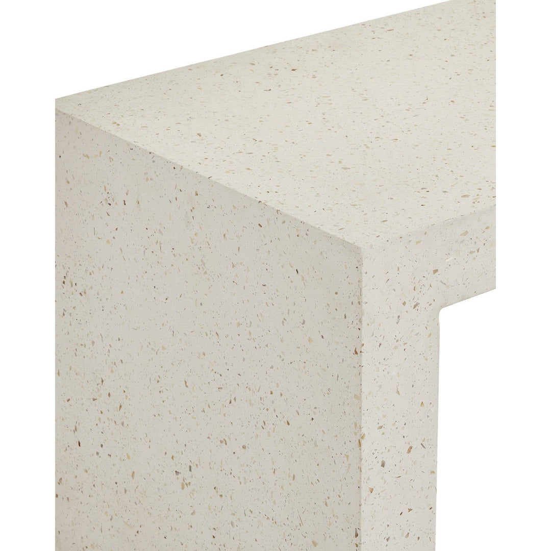 Carson Ivory Terrazzo Bench