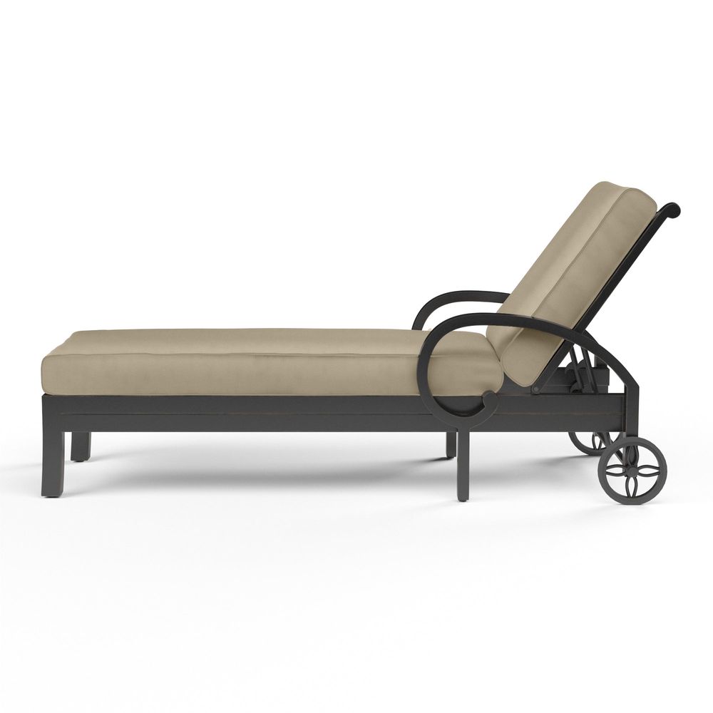 Outdoor Chaises Monterey Chaise Lounge in Linen Stone w/ Selt Welt