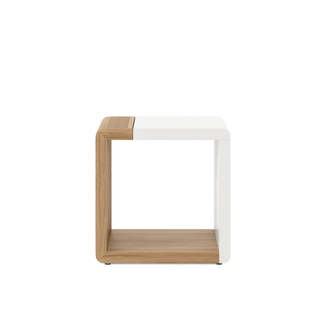 Portico End Table - Brown, White