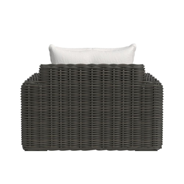 Outdoor Lounge Chairs Cabo Oversized Club Chair in Soothe Pearl w/ Flange Welt
