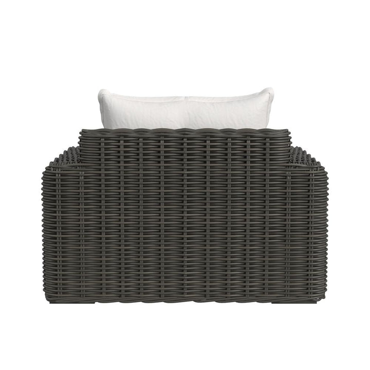 Outdoor Lounge Chairs Cabo Oversized Club Chair in Soothe Pearl w/ Flange Welt