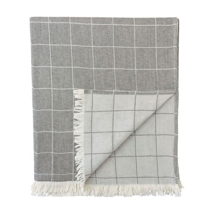 Throw Blankets Sandy Windowpane Throw in Gray