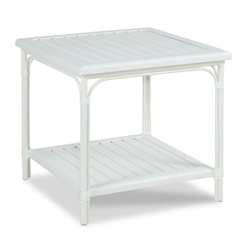 Carlyle Outdoor Side Table-Woodbridge Furniture-WOODB-O-TF113-67-Outdoor Side TablesWhite-1-France and Son